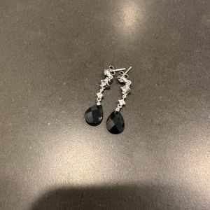 Black stone earrings